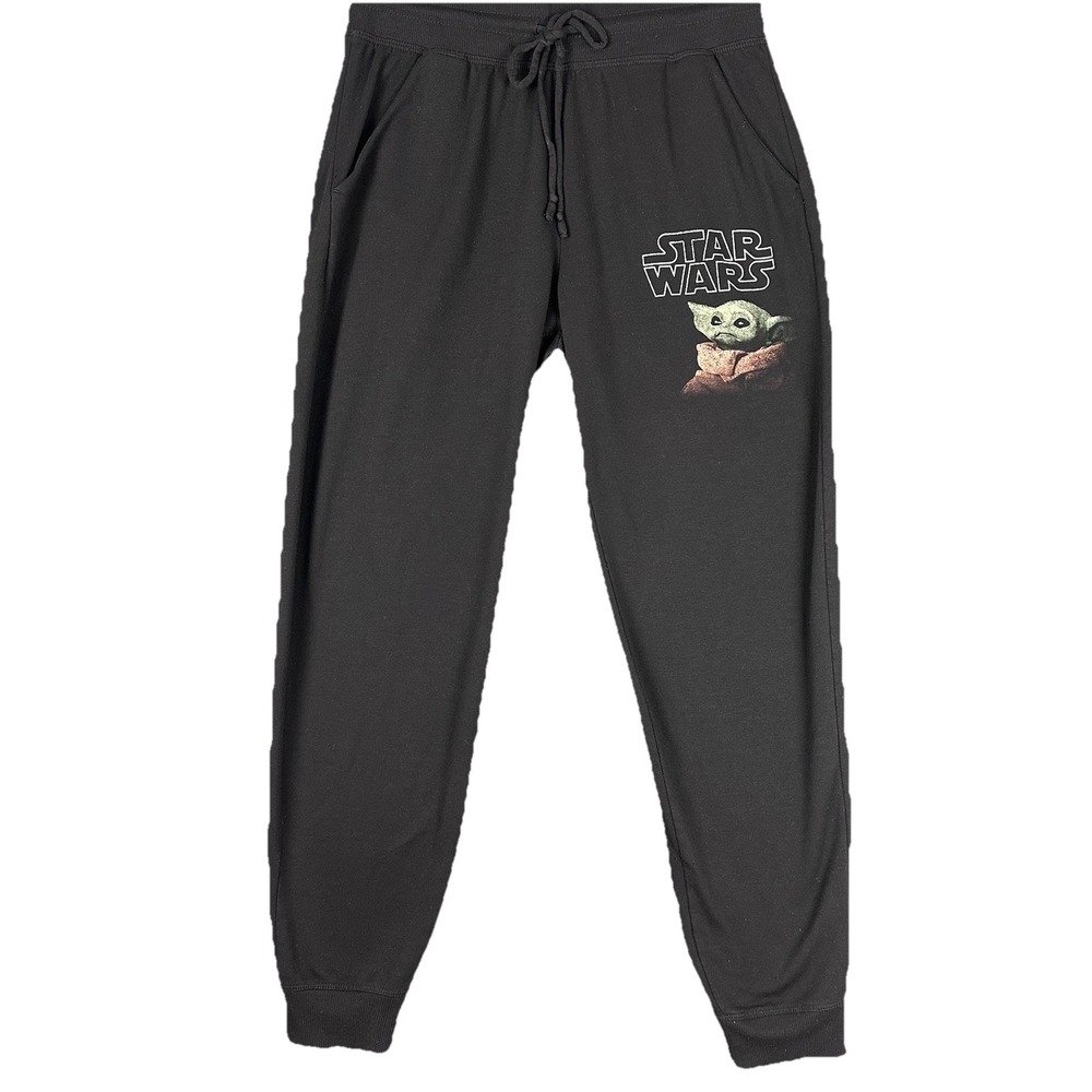 Star Wars The Child Baby Yoda Grogu Black Sweatpants Grunge Streetwear ladies M